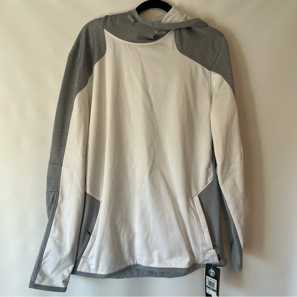 White and Gray Under Armour Fitted Pullover - Picture 1 of 5